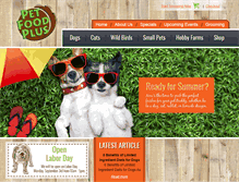 Tablet Screenshot of petfoodpluseauclaire.com